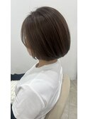 ミルクティーベージュのナチュラルボブ