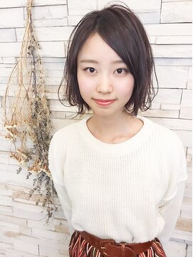 リジェール 高辻店 *REJOUIR* ナチュラルボブ&ダークピンク