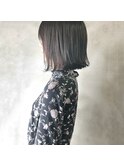 切りっぱなしボブ＆柔らかい透明感グレー！