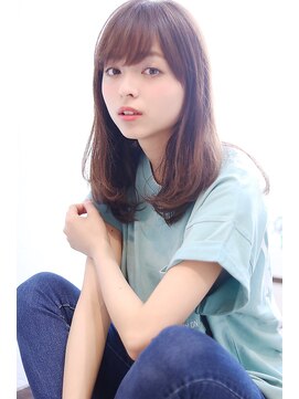 アーレル(Arlel) ☆Arlel 池袋☆斜めバングダークモカエフォートレスヘア