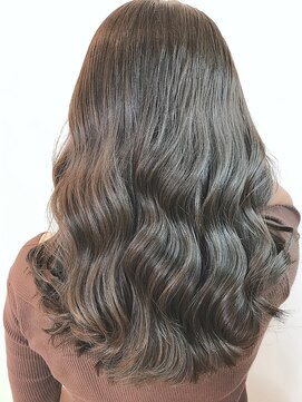 ジーナ 池袋(Zina) セシルカットフリンジウェーブx大人かわいい前髪ココアブラウン