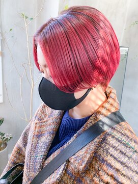 テトヘアー(teto hair) ハンサムショート、スリークショート、ピンクパープル