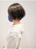 20代30代40代/ふんわり丸みひし形ショートボブ