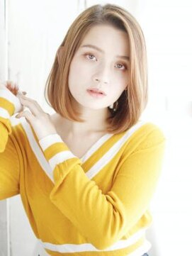 ヘアメイク ナル(hair make nalu) ハイトーンツヤ感ワンカールボブ
