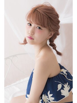 ミエル ヘア 新宿(miel hair) 〈mielhair新宿〉簡単編み込みアレンジ　　ヘアセット