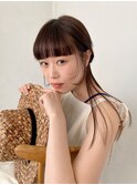 束感バングストレートアレンジ