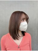 レイヤーカット ラベンダーグレージュカラー