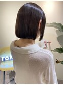 ミニボブ　/ 地毛風縮毛矯正