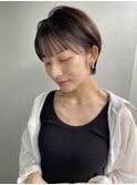 丸みショート×髪質改善ストレート