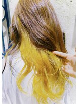 マイノリティー(Minority Produced By TOPHAIR)&nbsp;インナーカラー　ブラウン×イエロー