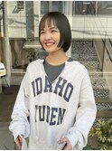 前上がりボブ/切りっぱなしボブ