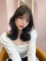 ボタン シブヤ(VOTAN SHIBUYA) オリーブ/グレージュ/韓国ヘア/渋谷/レイヤー/顔まわり