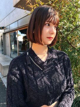 テイラー(Taylor) 【Taylor大宮】ココアブラウン×毛先内巻きボブ