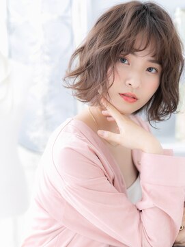 モッズヘア 上尾西口店(mod's hair) くせ毛風バレイヤージュ前下がりエアリーボブh3上尾20代30代40代