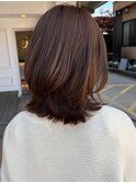 黒髪ボブルフネビージュ小顔ワンレン