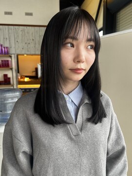 チル(Chill) chill/ぱっつんセミロング×オリーブカラー