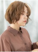 アプリコットオレンジウェーブミニボブq小山20代30代