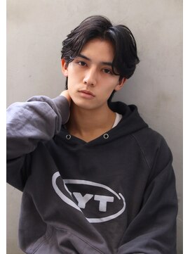 ロゼ 六甲道(ROSE) 【ROSE】センターパート＿メンズカット＿フェザーパーマ