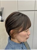 ショートボブ/インナーカラー/フェイスフレーミング
