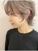 ラフ＆柔らかショートウルフ × くすみラベージュ