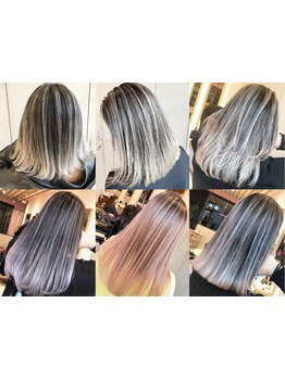 ファッション性を追求するD'naのグレイカラー。大人ハイライトでダークトーンからハイトーンまでキマる！