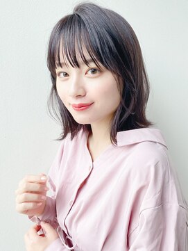 ミディアムヘア*顔周りカット*前髪カット*髪質改善*グレージュ
