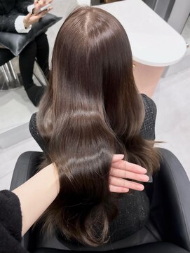 ジエクト カナウ(The Ect canow) グレージュ／ラベンダーグレージュ／レイヤーカット／顔まわり