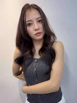 アース コアフュールボーテ 長野駅前店(EARTH coiffure beaute) ナチュラルベージュ_ヨシンモリ_顔周りレイヤー_レイヤーカット