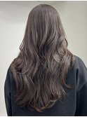 ハイレイヤースタイル 髪質改善 透けるアッシュカラー
