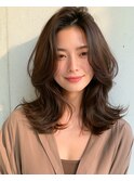 エレガントセミロングレイヤーカット/大人レイヤー