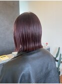 88. 艶髪ロングストレート/大人レッドカラー/グレージュ