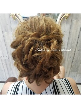 ラピスラズリ(Lapis Lazuli) アップスタイル　4(下通 ヘアセット 専門店)