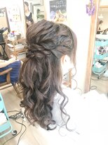 ロカット サロン(Roquat Salon)&nbsp;結婚式ハーフアップヘアアレンジ【ブライダルヘアメイク　立川】
