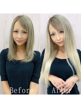 あるじゃんすー 梅田店 ホワイトアッシュ#シールエクステ#ハイライトカラー#小顔#梅田