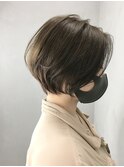 大人かわいい小顔ショートボブ◎丸みくびれひし形