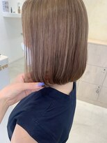 ネオリーブウリ 二子玉川店(Neolive uri)&nbsp;前髪マチルダボブピンクベージュインナーグレージュ韓国ボブ