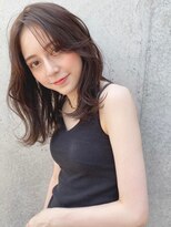 アトリエサニーデイ(atelier SUNNY DAY)&nbsp;ミディアムレイヤー/グレージュ/イルミナカラー/前髪カット