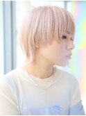 韓国風/ホワイトピンク/ミニボブ/ウルフマッシュ/SOLセンター南