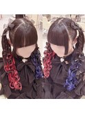 ハート垂らしツインテール