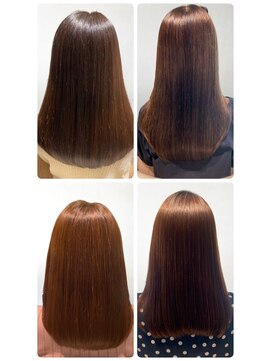 美容室フルール 20代30代40代髪質改善カラーアッシュベージュ艶感