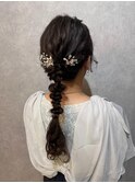 結婚式/卒業式/入学式/成人式 ヘアセット 編みおろし#3
