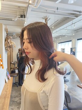 トラ バイ プティパ(Tora by petit pas) オレンジブラウン×インナーカラー