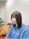 髪質改善カラーナチュラルアッシュブラウン透明感10代20代