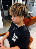 【amule hair】メッシュ風金髪ショートマッシュ/10代/20代