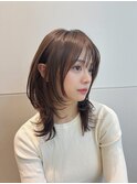 鎖骨下ミディアムレイヤーウォームベージュ