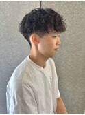 MEN’S/リバースセンターパート/ニュアンスパーマ/新宿