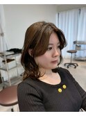 ワンホンレイヤー/ミルクティーブロンド/ダークブルー/心斎橋