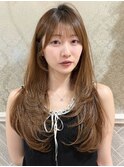 【成田】オリーブベージュ/レイヤーカット/顔周りレイヤー/33