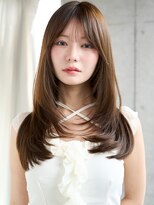 レノラ 髪質改善カラー 本町(LENORA) 韓国風ヘアハイレイヤーミルクブラウンダークブラウン