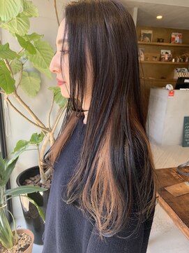 ヘアー アイス ルーチェ(HAIR ICI LUCE) 担当 西田 インナーカラー ロング 艶髪